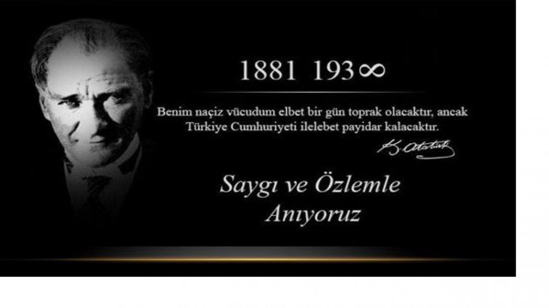 10 Kasım Atatürkü Anma Günü Programı Çapa Fen Lisesi Konferans Salonunda Düzenlendi