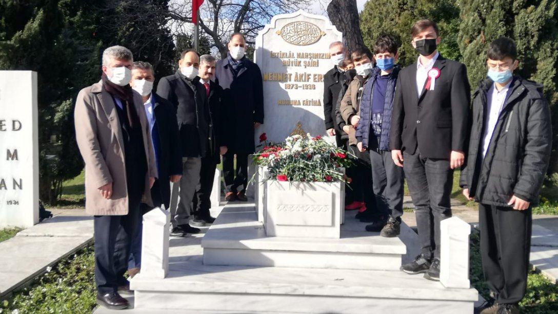 İstiklâl Marşı Şairimiz Mehmet Akif Ersoy Kabri Başında Anıldı
