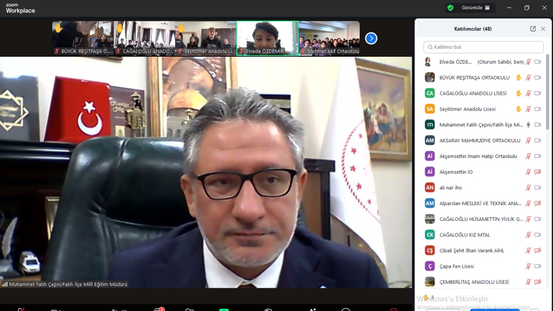 İlçe Millî Eğitim Müdürümüz Öğrenci Meclis Başkanları ve Sınıf Başkanları İle Buluştu.